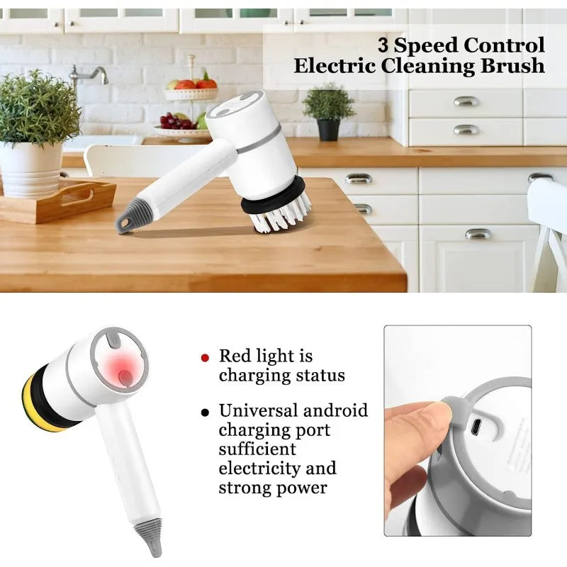 Multifunctional electric spin scrubber