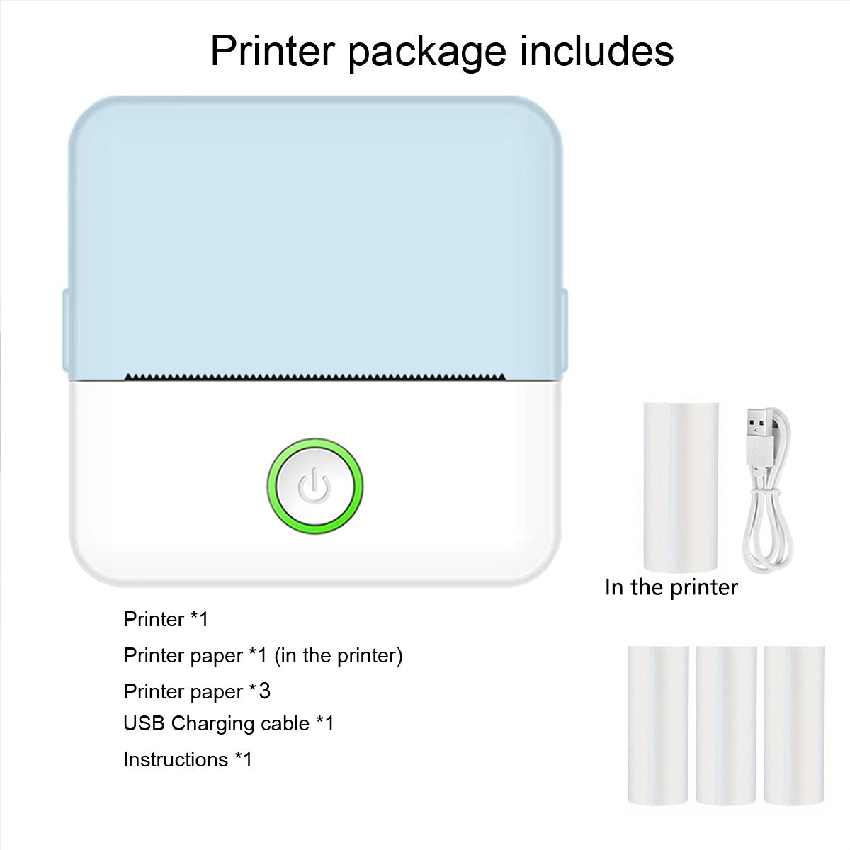 Portable mini sticker printer