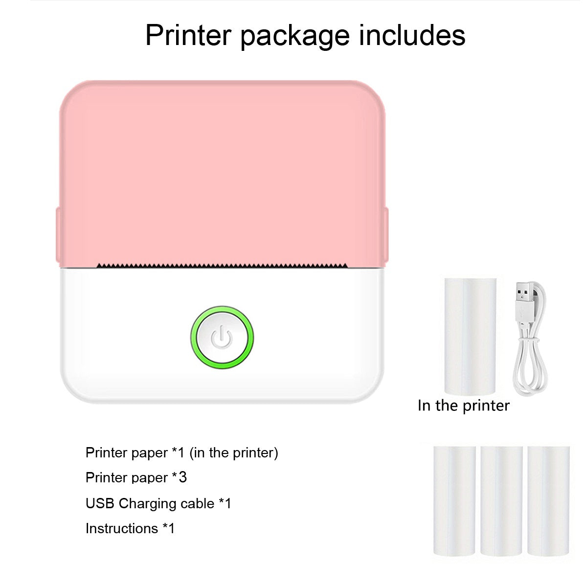 Portable mini sticker printer