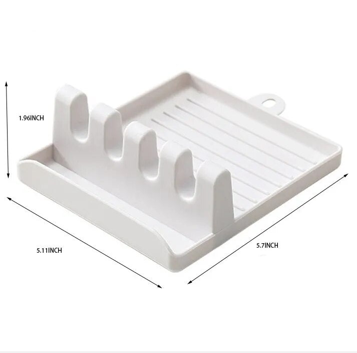 Simple Plastic Multi-Purpose Pot Clamp Holder, Organizer Stand, Non-Slip Spatula Pad, Pot Lids