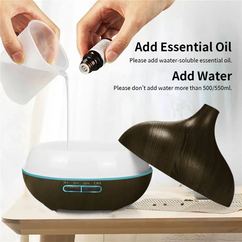 550ml wood color USB aroma diffuser