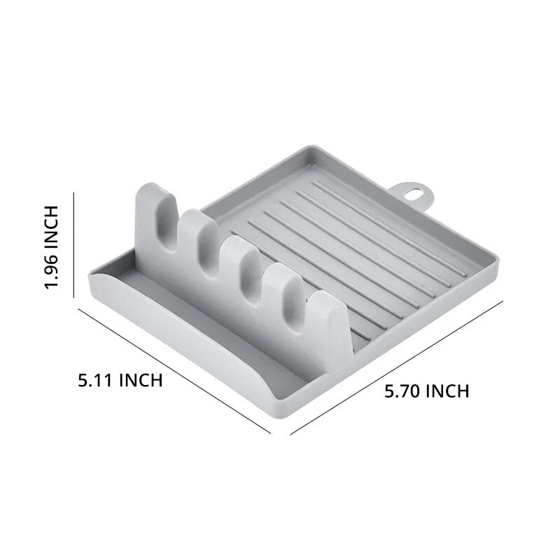 Simple Plastic Multi-Purpose Pot Clamp Holder, Organizer Stand, Non-Slip Spatula Pad, Pot Lids