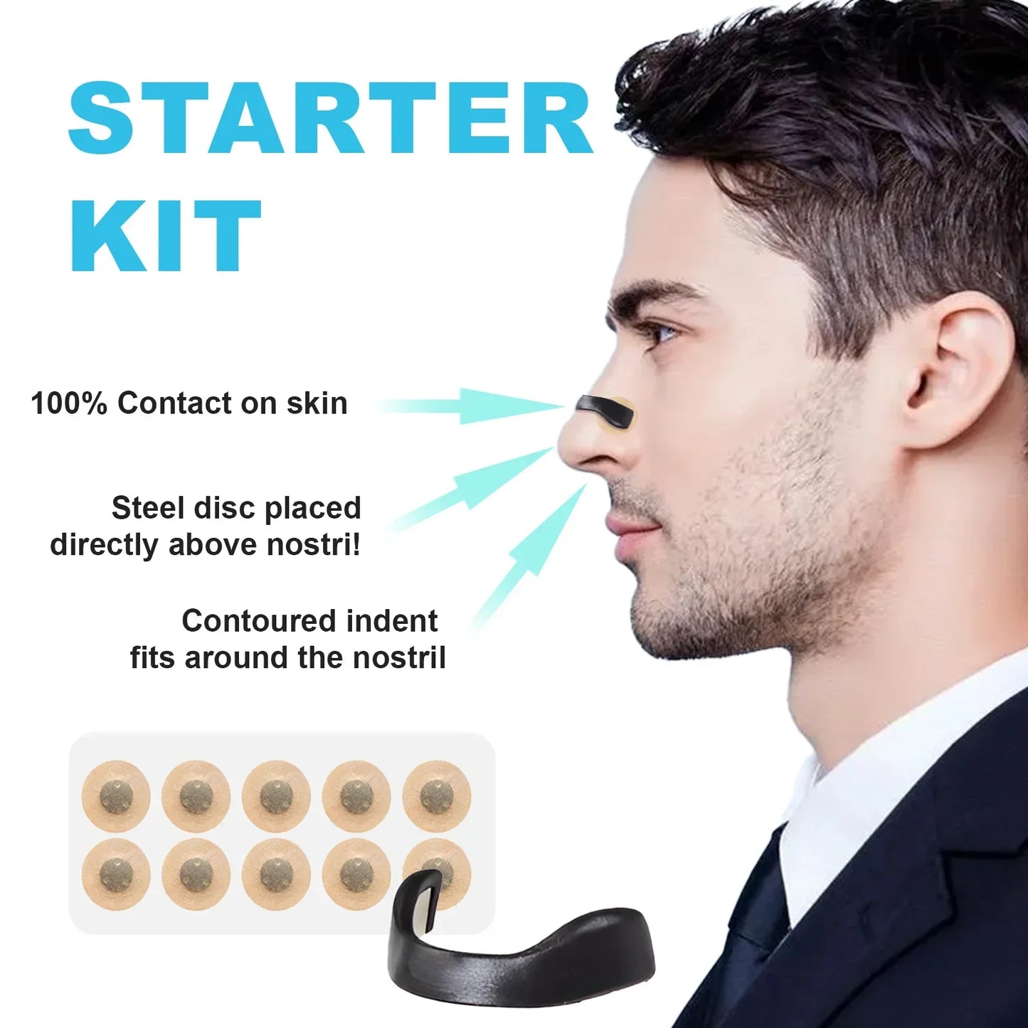 Breathing dilators magnetic nose strips